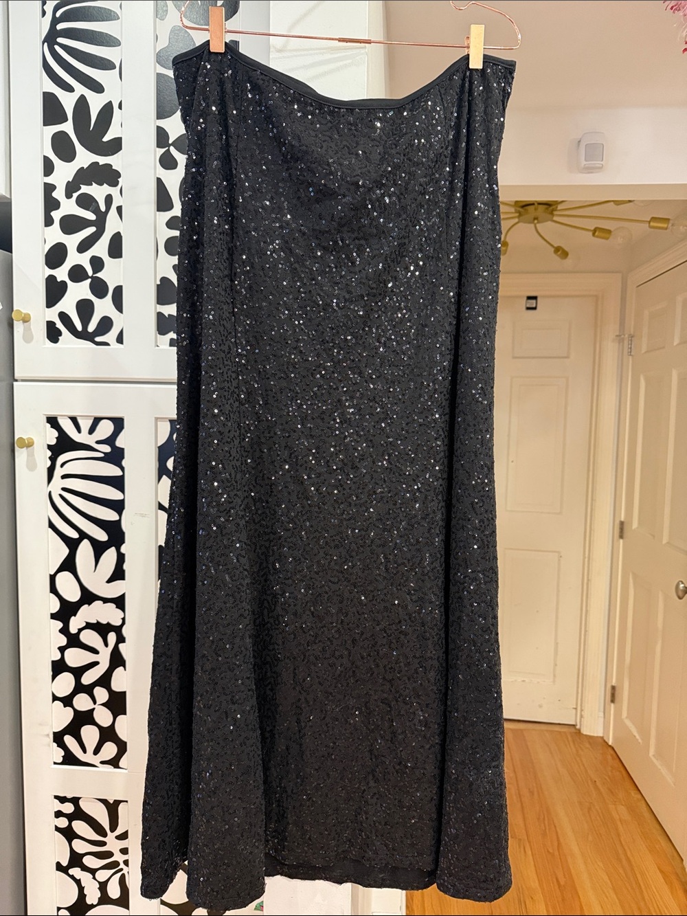 TORRID Black Sequin Maxi Skirt